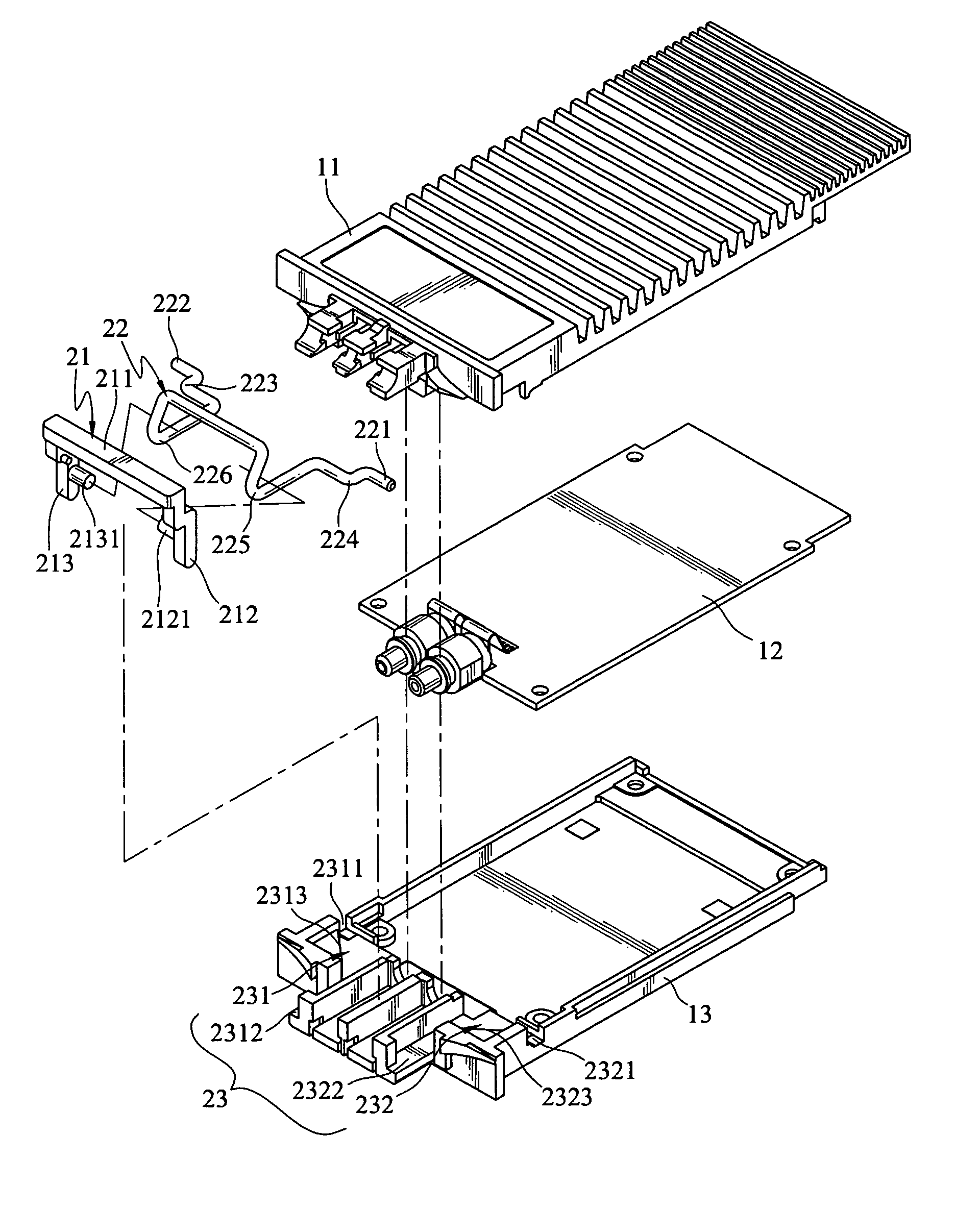 Extending latch mechanism for a pluggable optical module