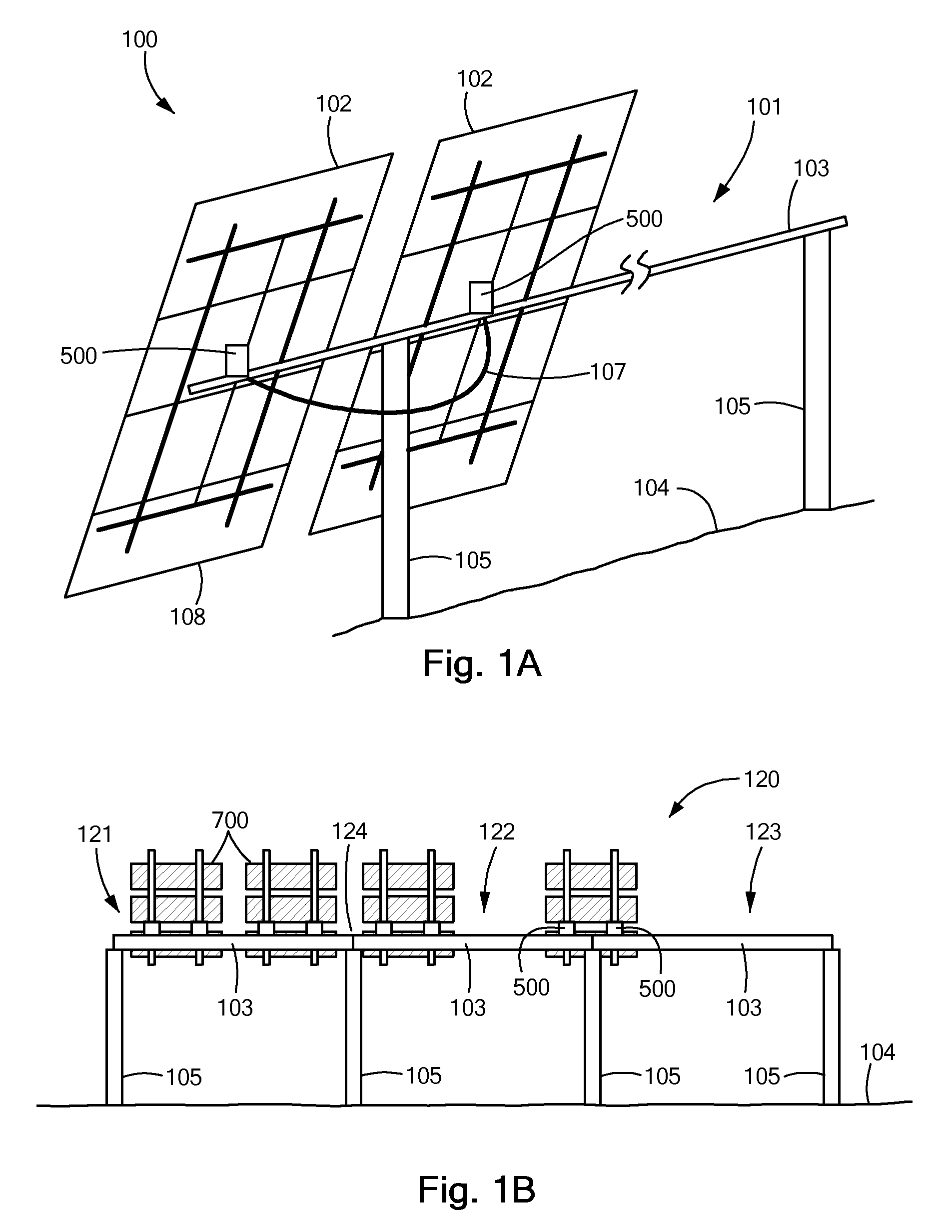 Adjustable racking system for solar array and method of construction of a solar array