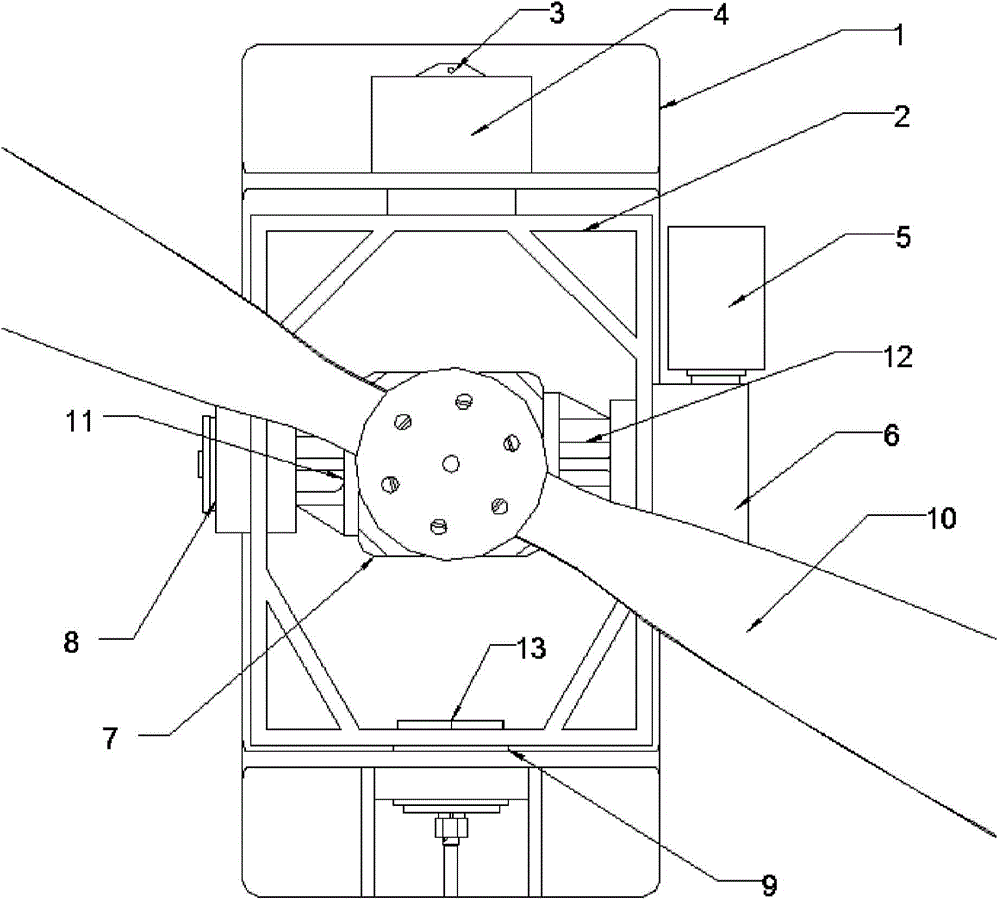 Vector propelling device for two-shaft linkage propeller for airship