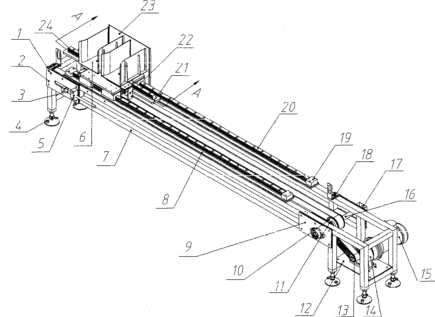 Rail type conveyer