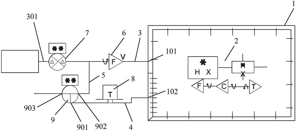 Ventilating and cooling system and cooling method for airplane air-conditioner assembly cabin