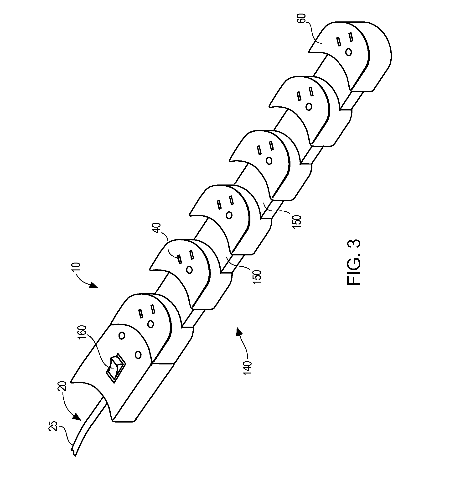 Expanding space saving electrical power connection device