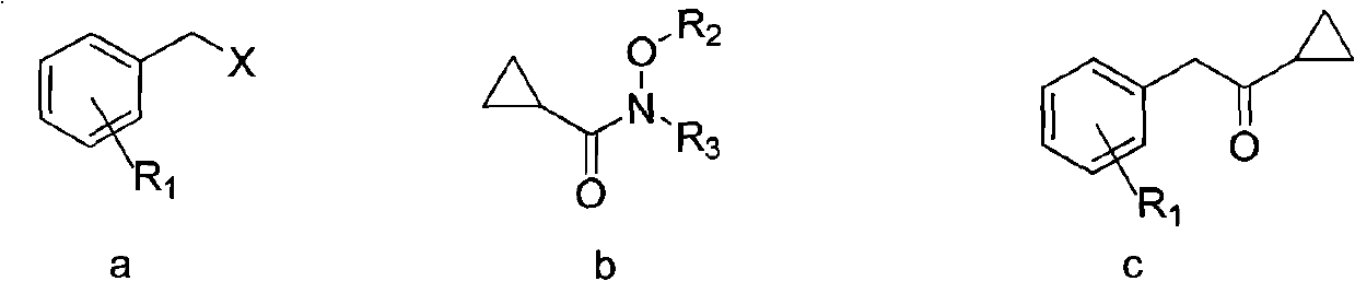 Preparation method and application of aromatic cyclopropyl butanone compound
