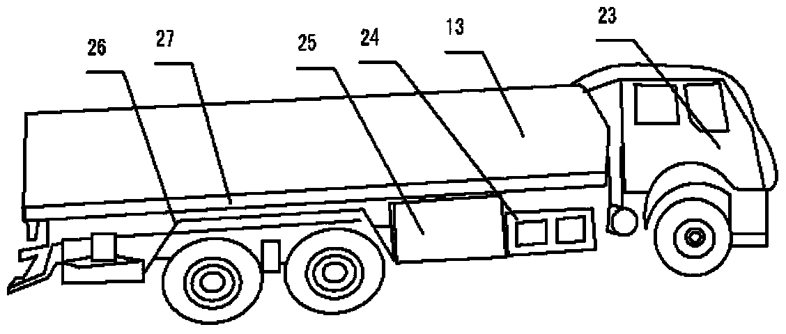 Novel tank type fuel transporting and refueling truck