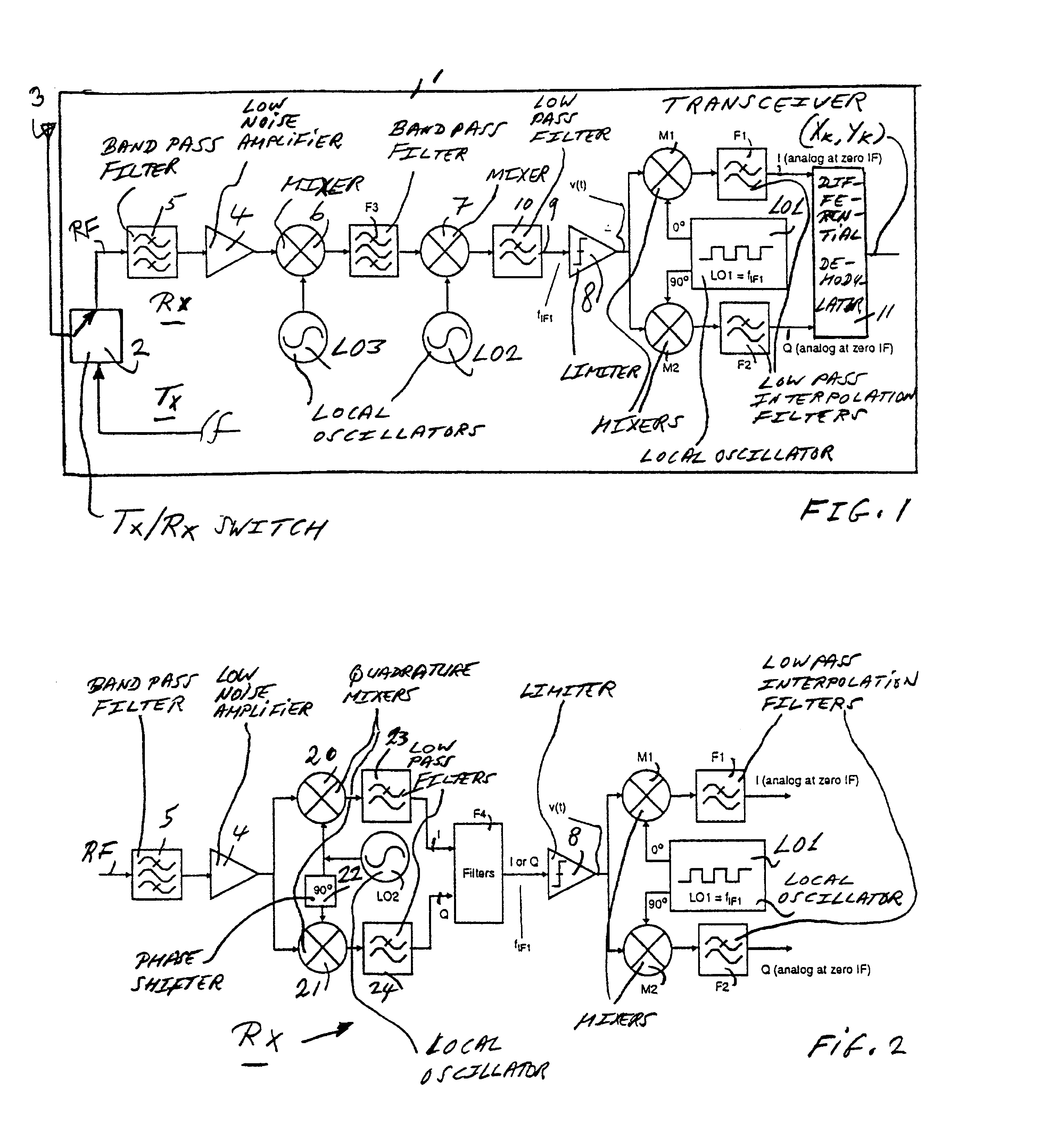 Phase interpolation receiver for angle modulated RF signals