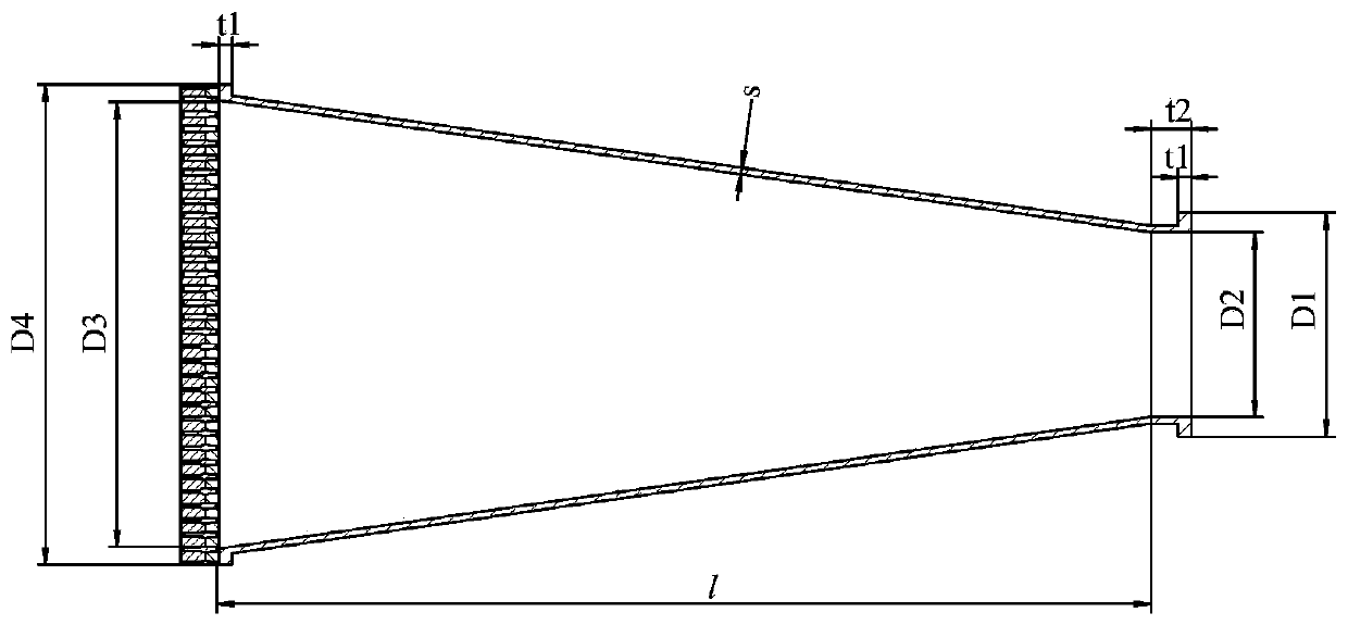 High Power Microwave Mode Conversion Horn Antenna