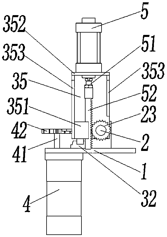 Square stirrup discharge device