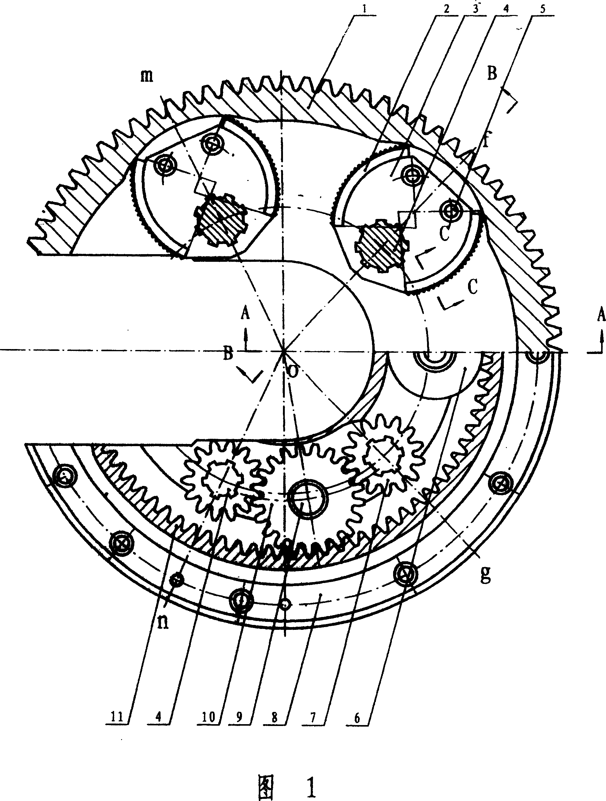 Head clamping mechanism of opening power pincers