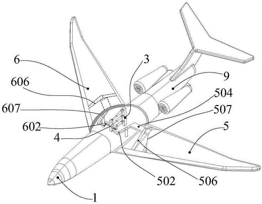 Deformable wing device and aircraft using it