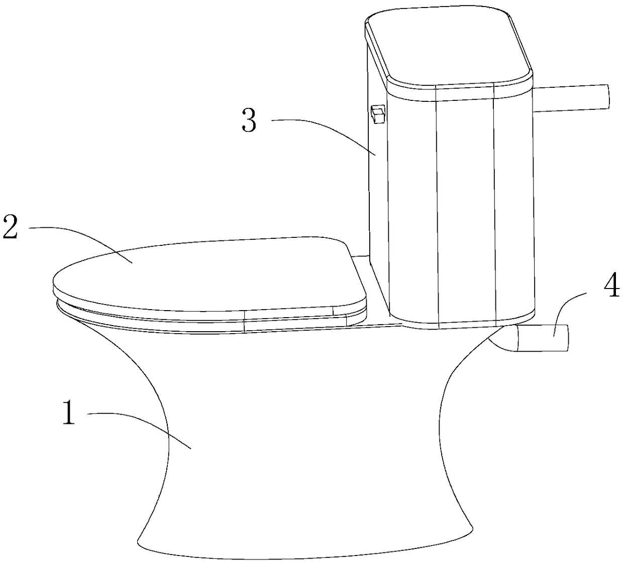 Water closet capable of achieving recycling of domestic sewage