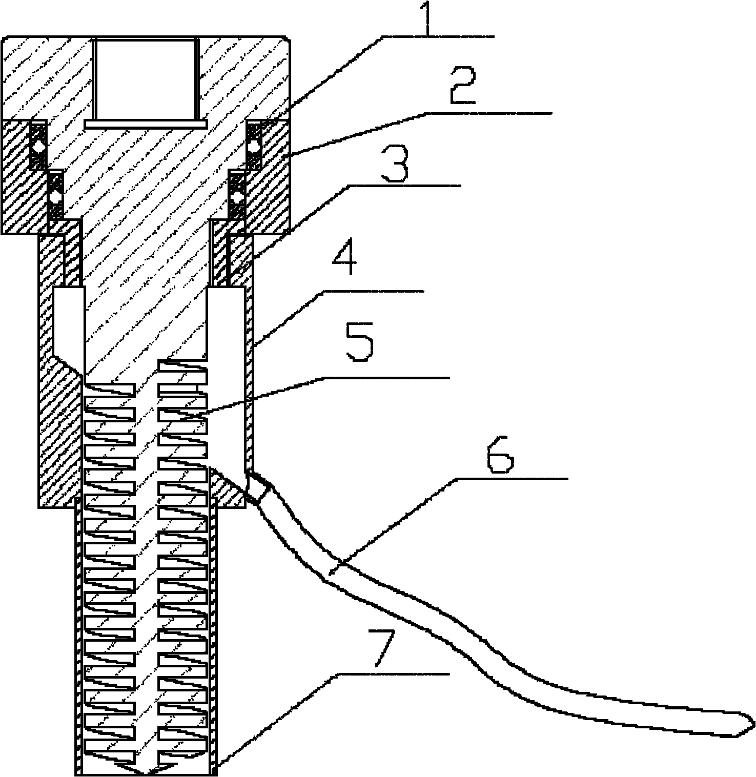 Device for drilling and coring lunar soil in moon outside hole