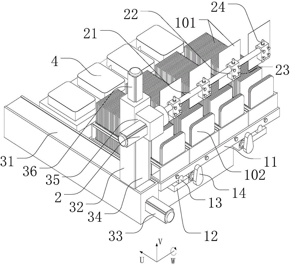 Sheet material feeding and discharging device, mobile phone glass machining center and machining method