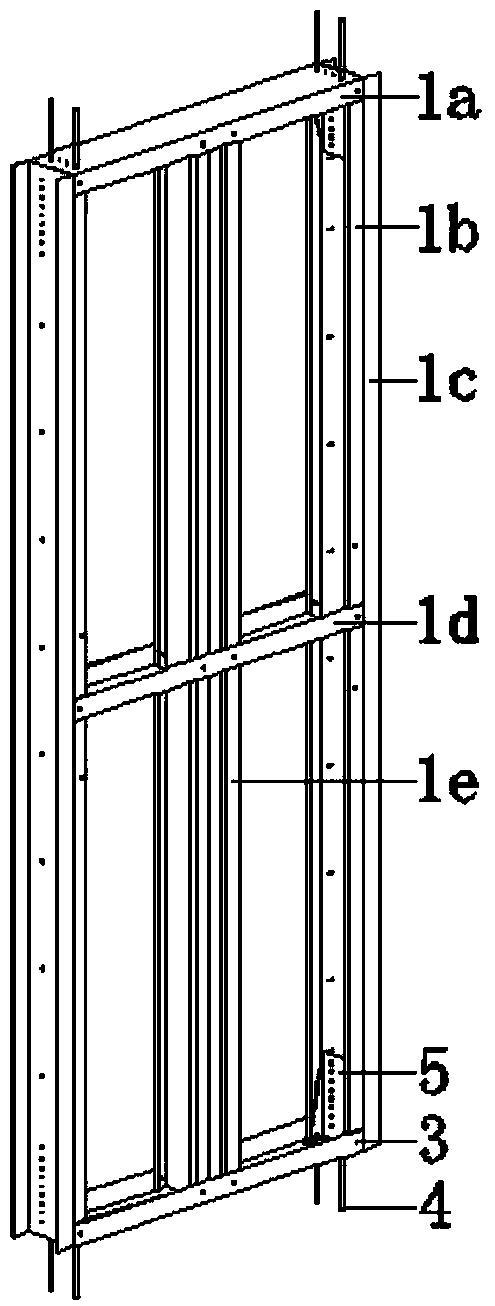 A modular cold-formed thin-walled steel composite wall and its connection method