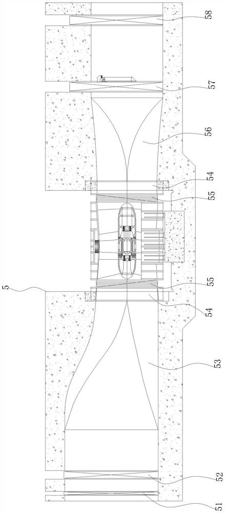 Submersible tubular pump drainage system with high-thrust water-lubricated bearing structure