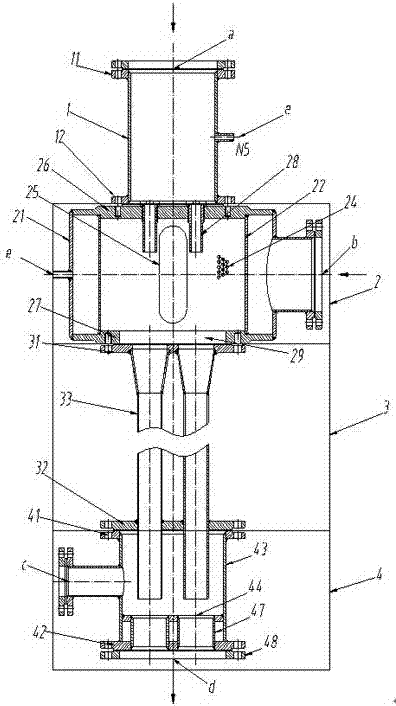 Water jetting air pumping device