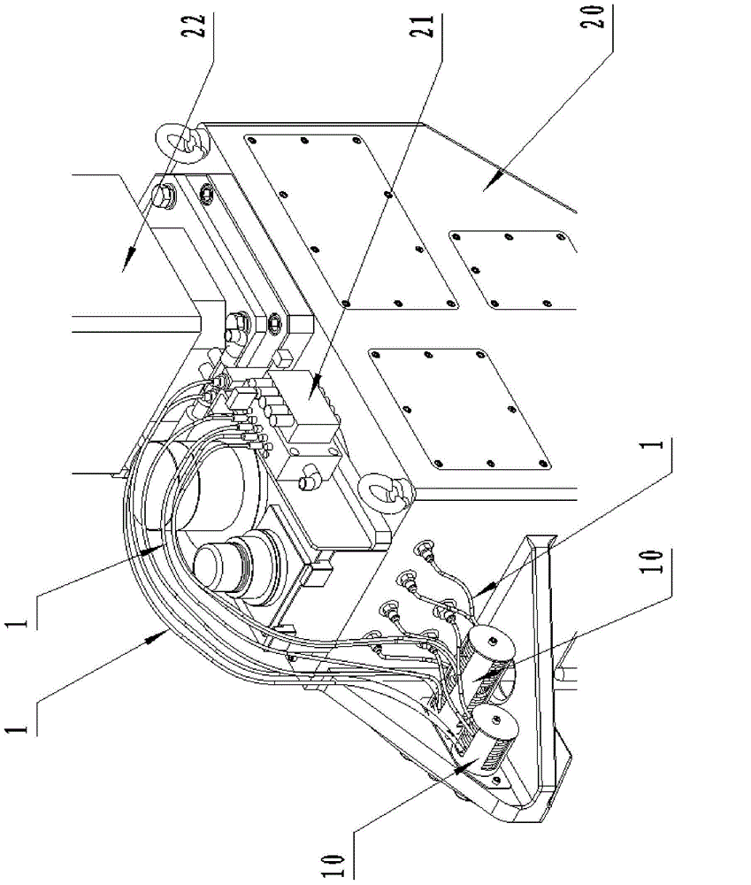 Damping hose forming and placing device