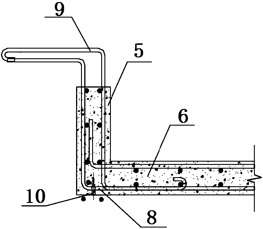 Connecting structure of caisson and partition wall and construction method of connecting structure