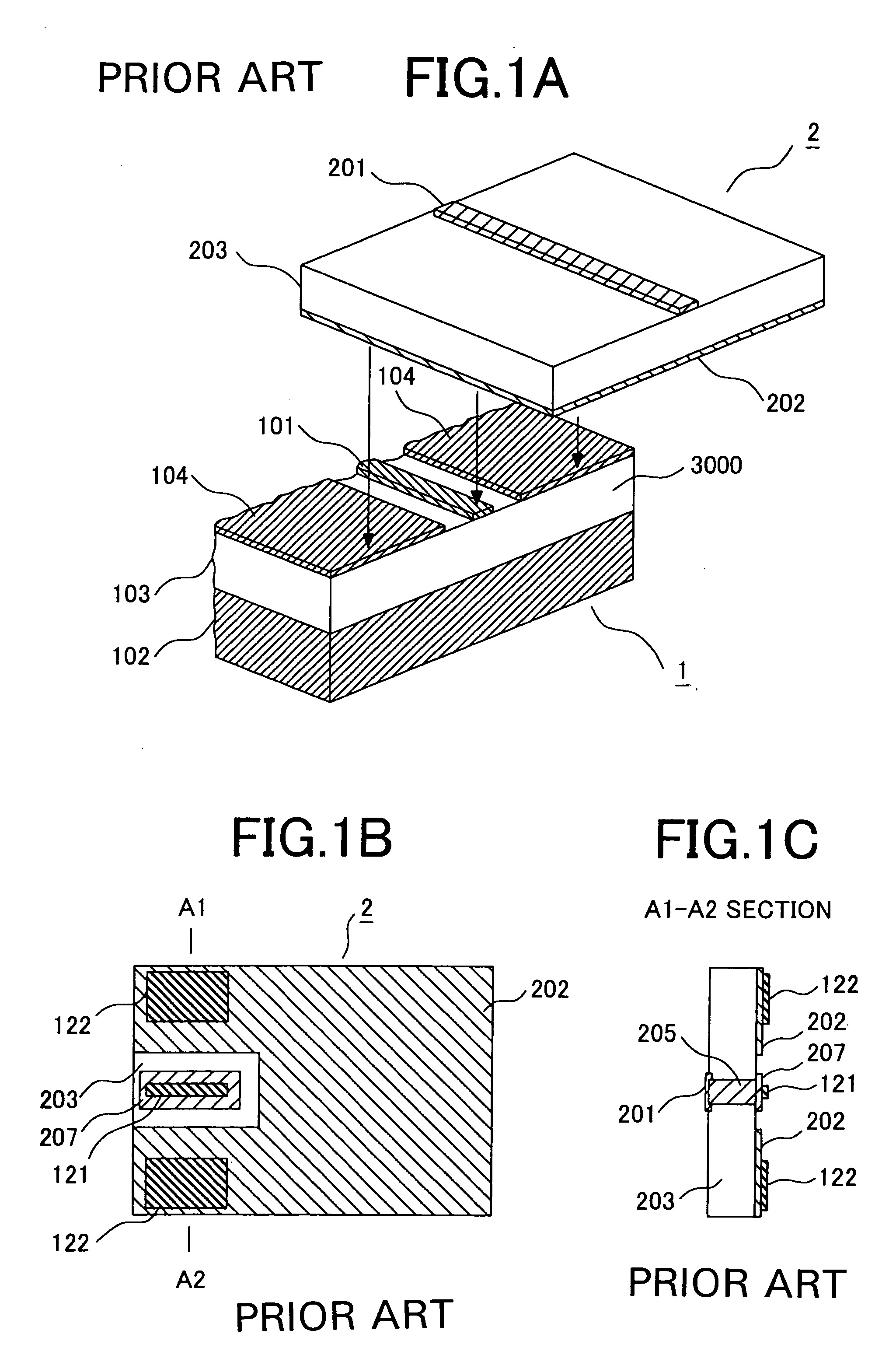 Connection structure of high frequency lines and optical transmission module using the connection structure
