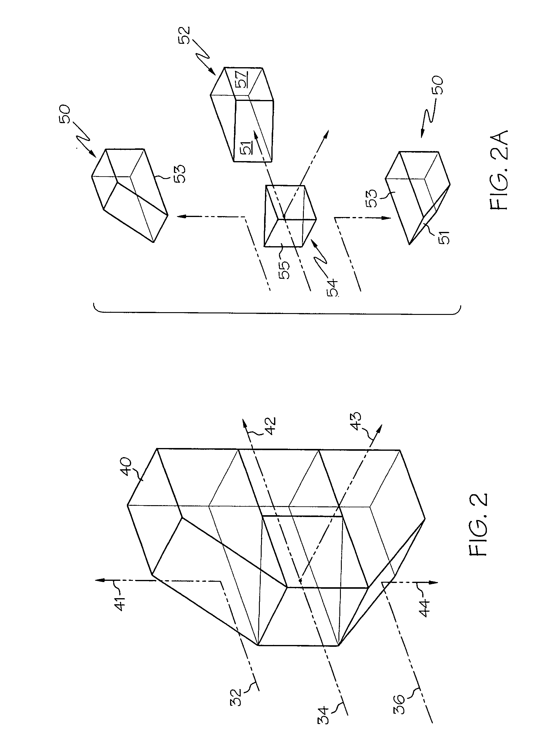 Optical system providing several beams from a single source