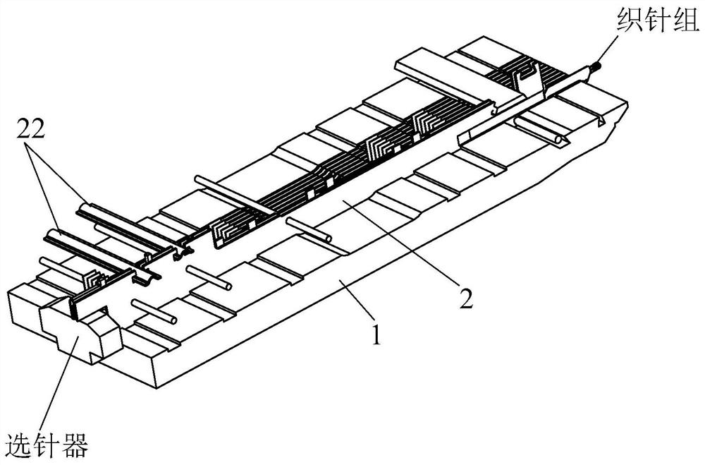 Single-groove double-needle faller, double-station flat knitting machine bottom plate, computerized flat knitting machine and knitting method