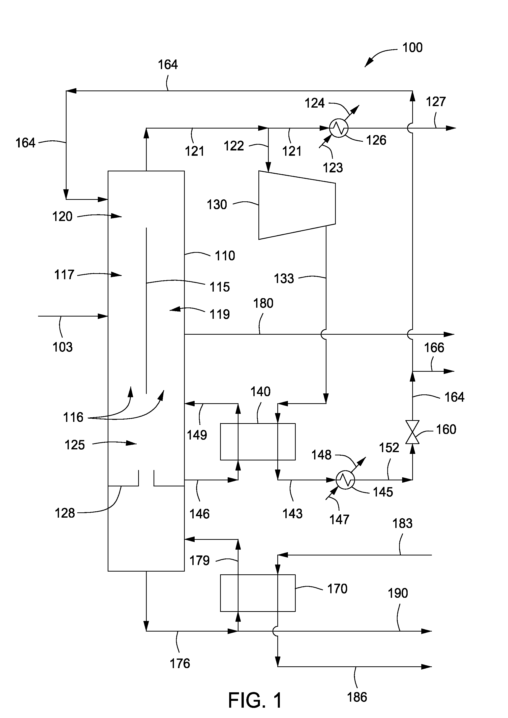 Dividing wall column with a heat pump