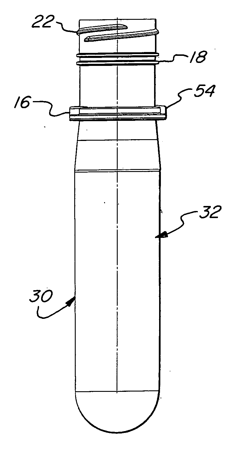 Bottle with extended neck finish and method of making same