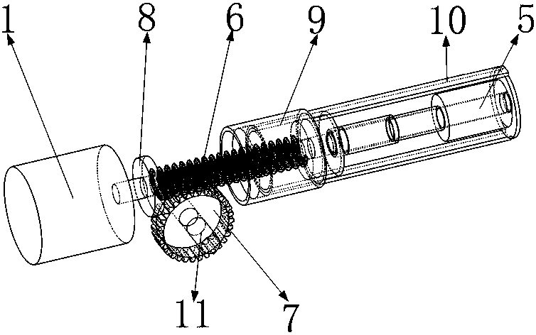 Adjustable and controllable worm transmission mechanism used for wheelchair