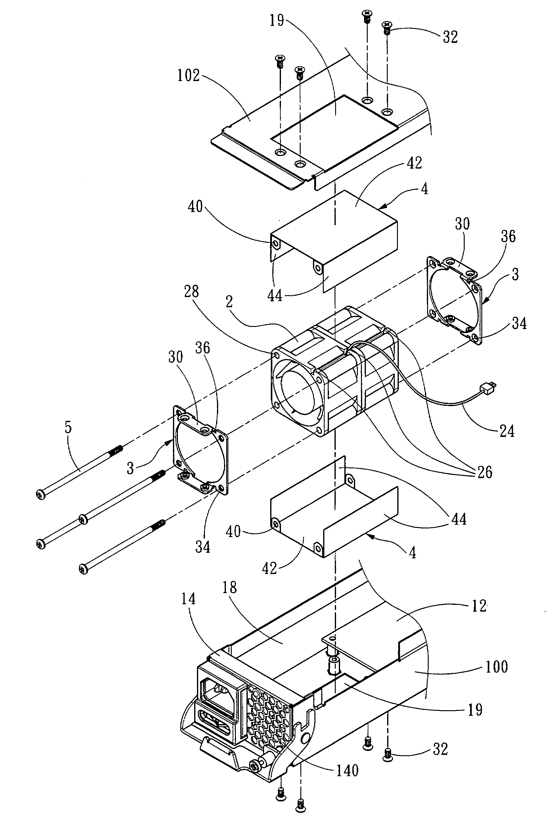 Protection structure for heat dispersing device of power supplier