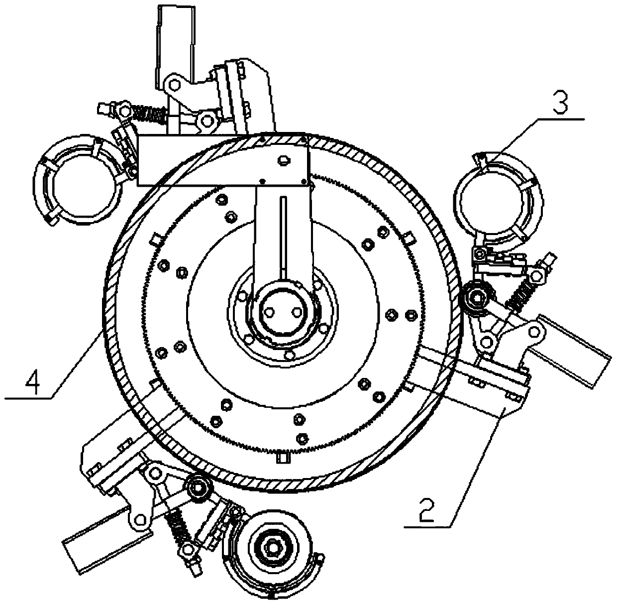 Efficient automatic pipe end derusting equipment