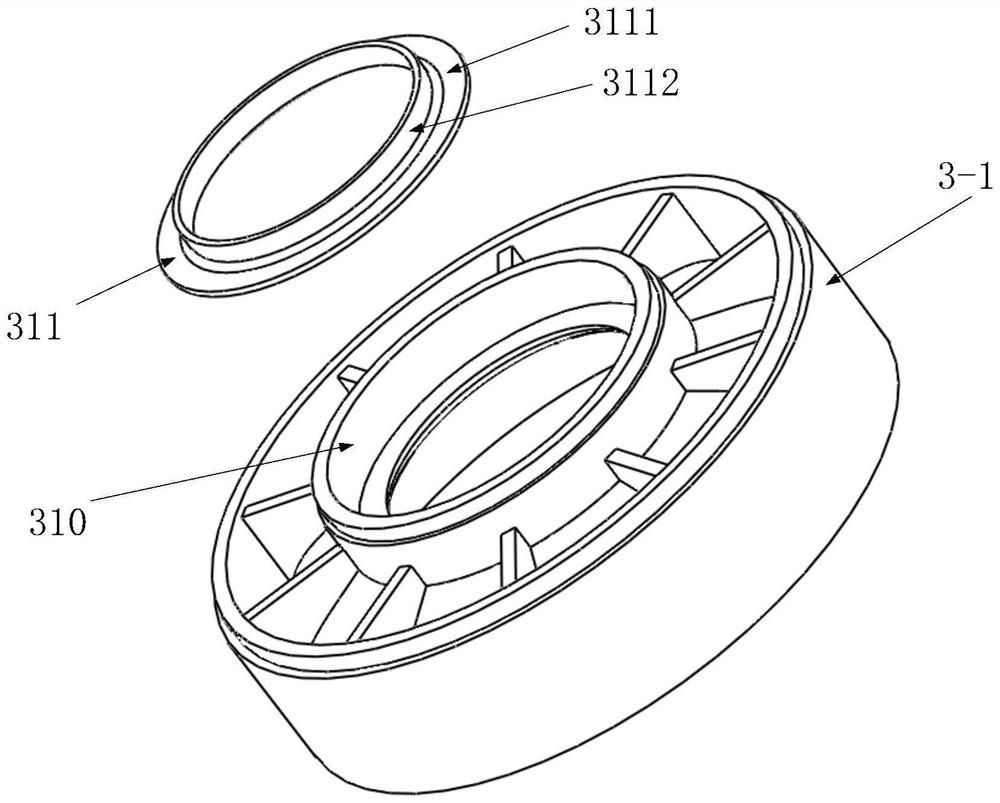 Deep-well pump and impeller supporting structure