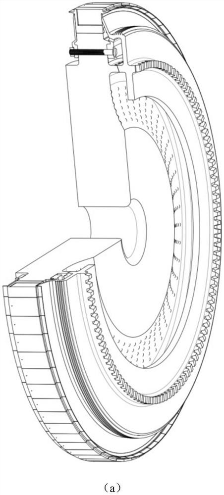 Turbine blade-wheel disc combined cooling structure of gas turbine