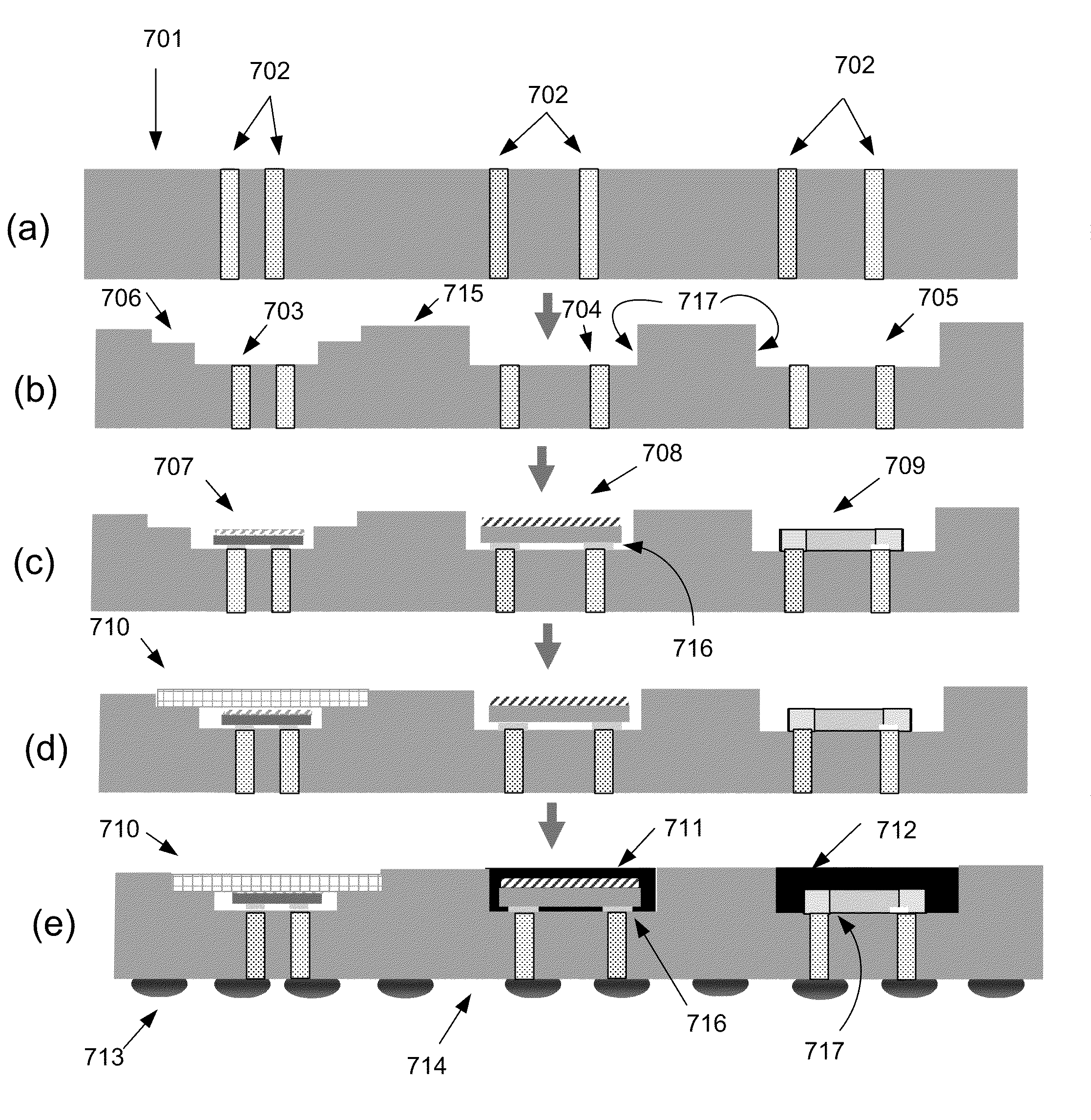 System with Recessed Sensing or Processing Elements