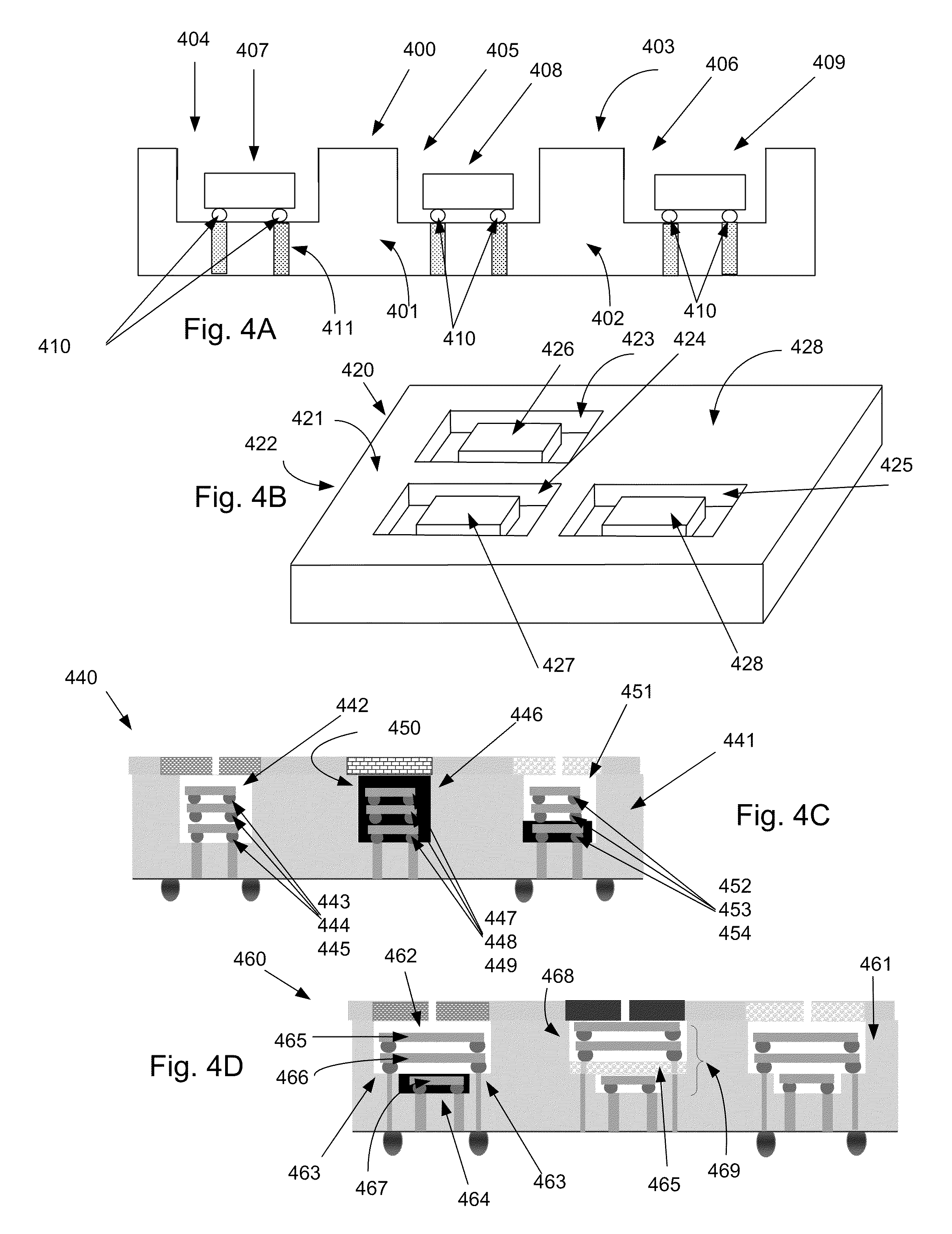 System with Recessed Sensing or Processing Elements