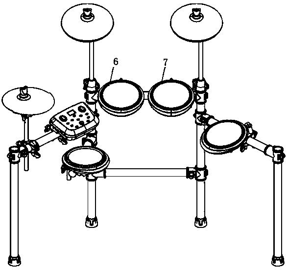 Four-legged foldable electronic drum stand