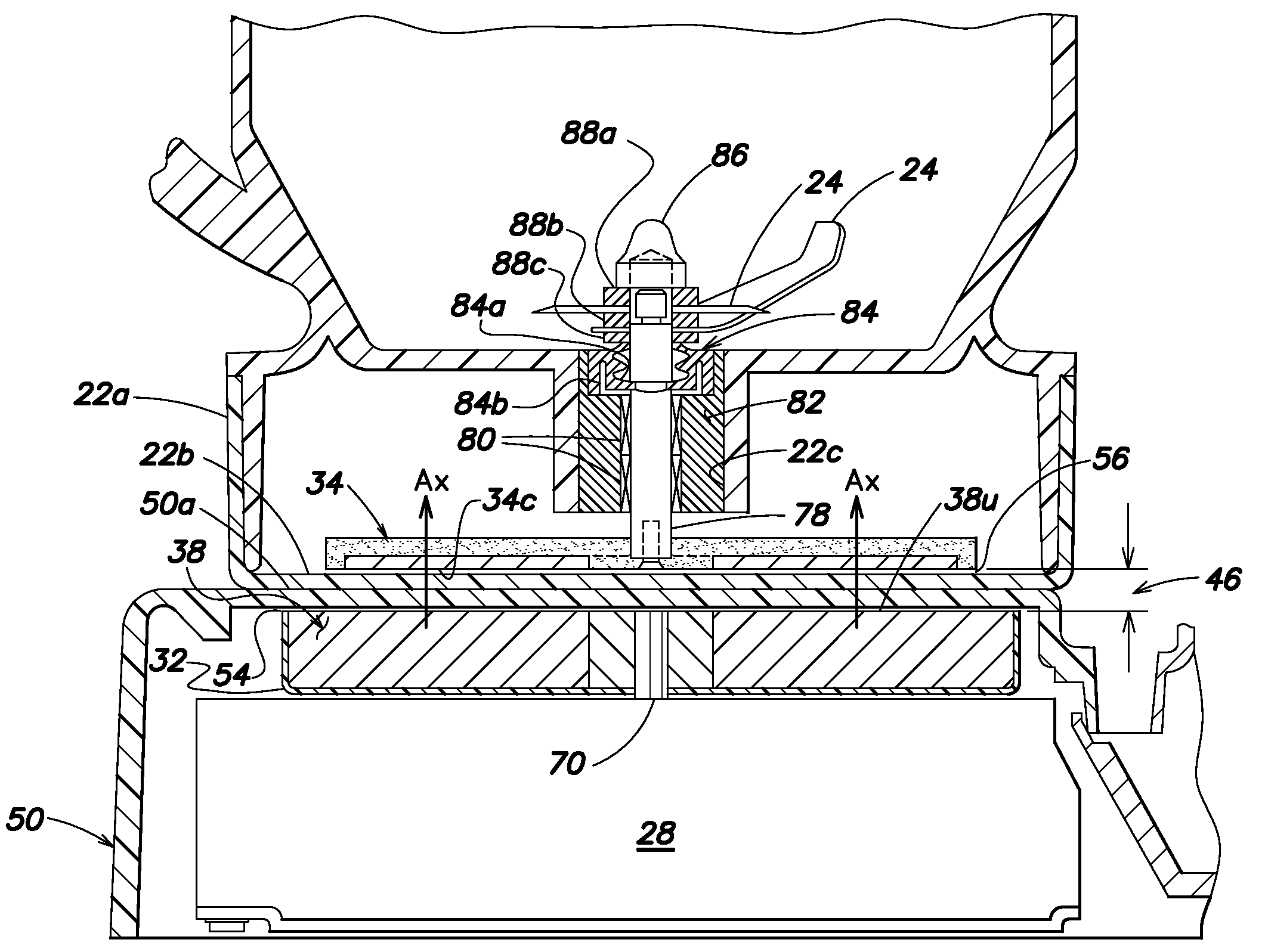 Magnetic drive for food processing apparatus