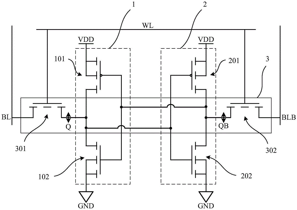 SOI single-port SRAM (Static Random Access Memory) unit and a preparation method thereof