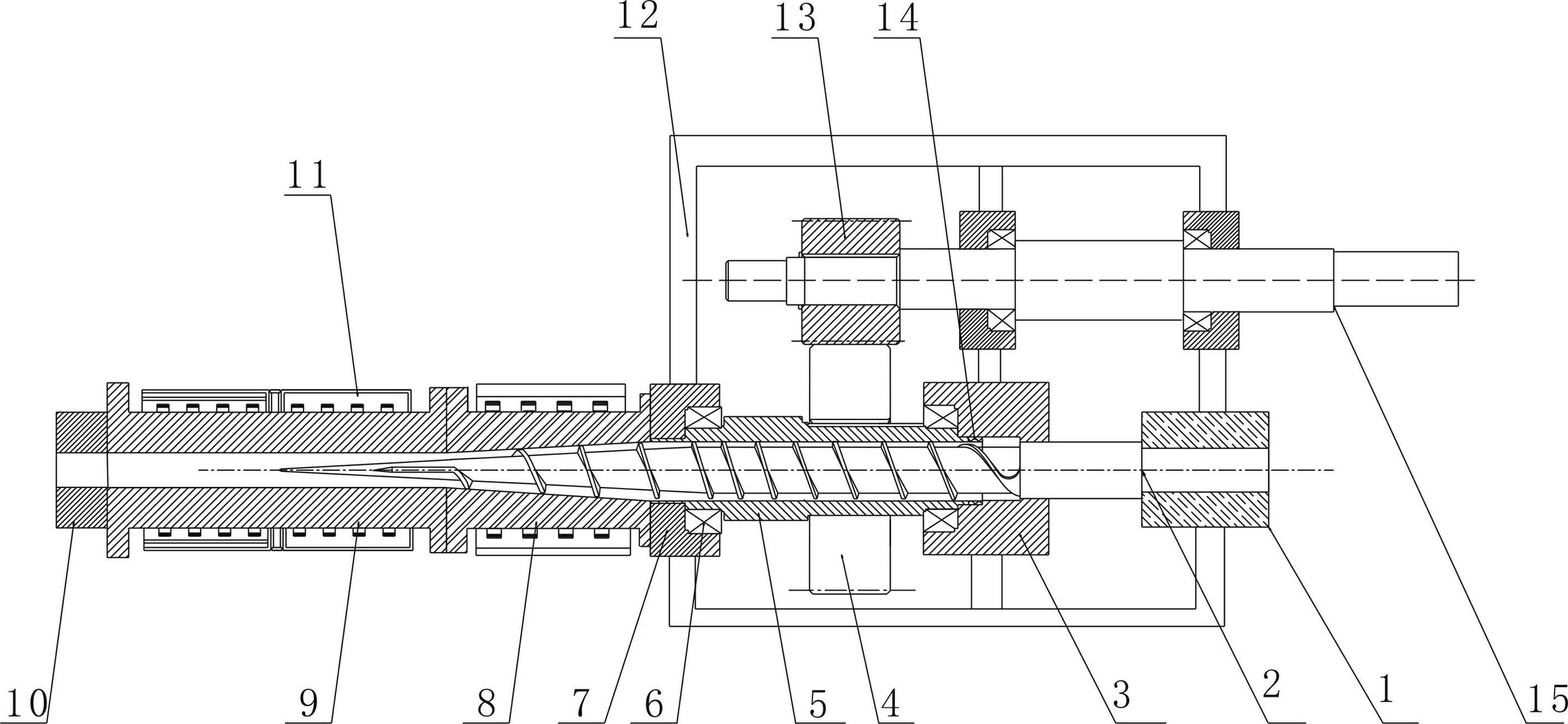 Polymer material bar single screw extrusion cylinder molding method and molding device thereof