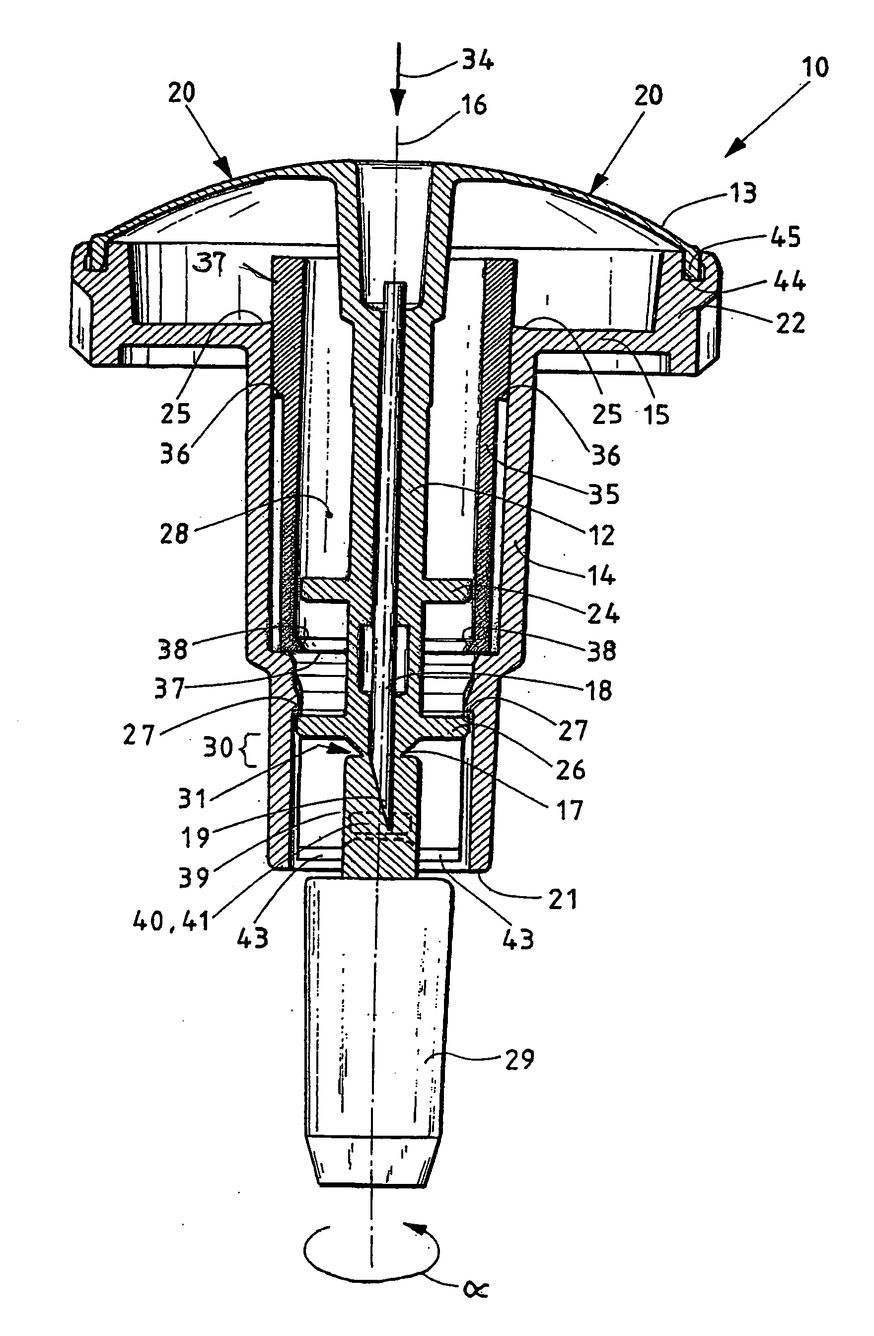 Lancet device for puncturing the skin