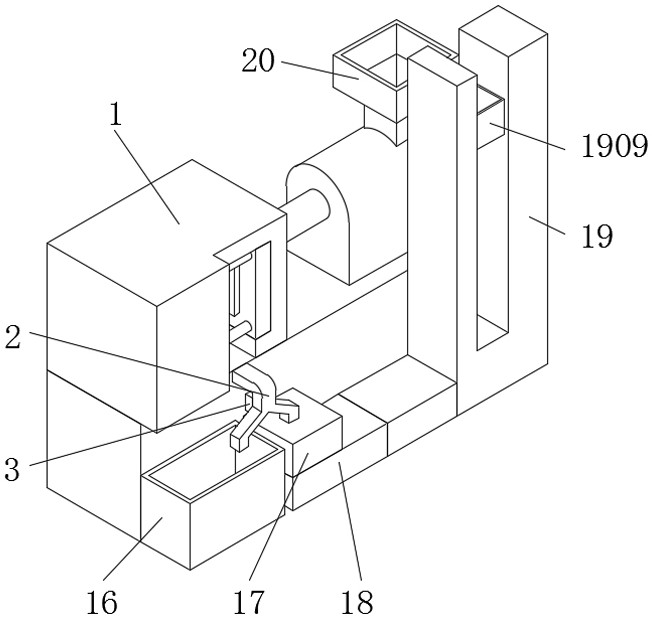 Waste cleaning device for injection molding machine