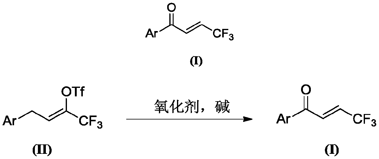 Preparation method of (E)-1-aryl-4, 4, 4-trifluorobutyl-2-ene-1-one compound