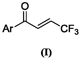 Preparation method of (E)-1-aryl-4, 4, 4-trifluorobutyl-2-ene-1-one compound