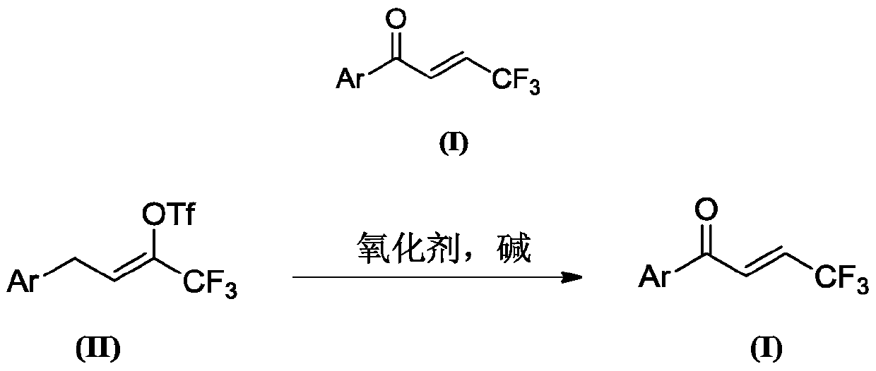 Preparation method of (E)-1-aryl-4, 4, 4-trifluorobutyl-2-ene-1-one compound