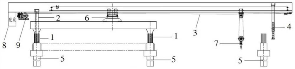 Precast beam hoisting construction method in warehouse logistics building