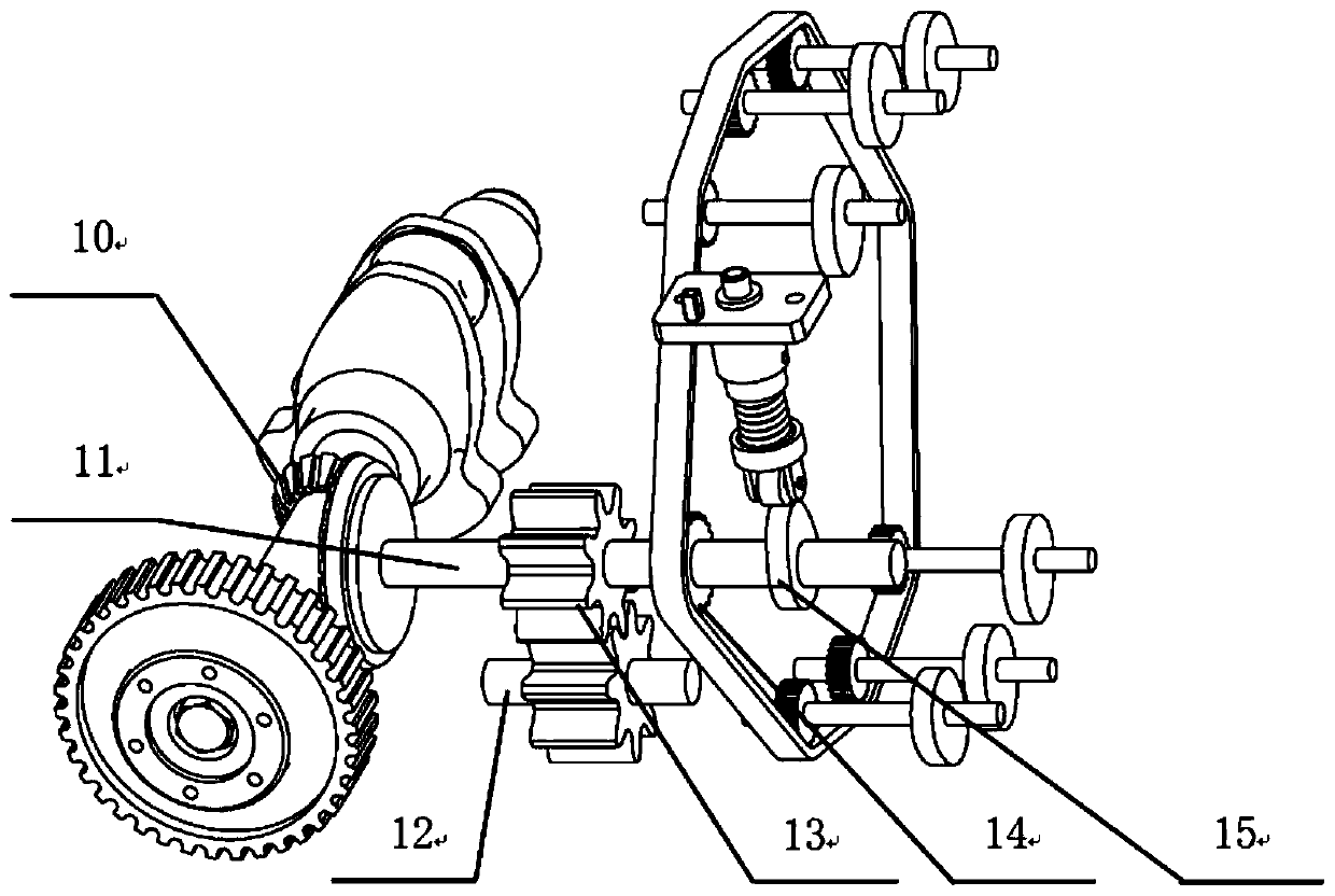 Opposed piston four-stroke engine based on air valve ventilation