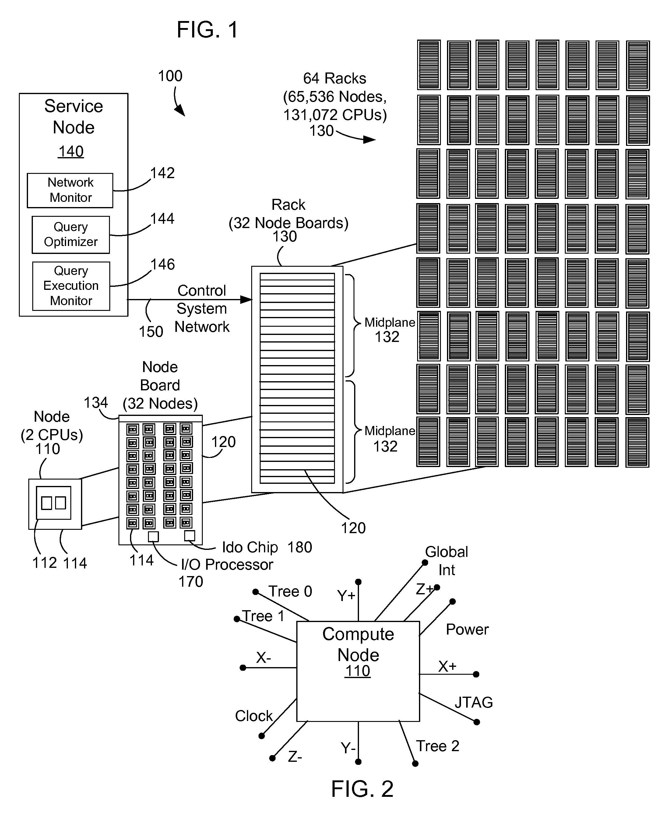 Query Execution and Optimization with Autonomic Error Recovery from Network Failures in a Parallel Computer System with Multiple Networks