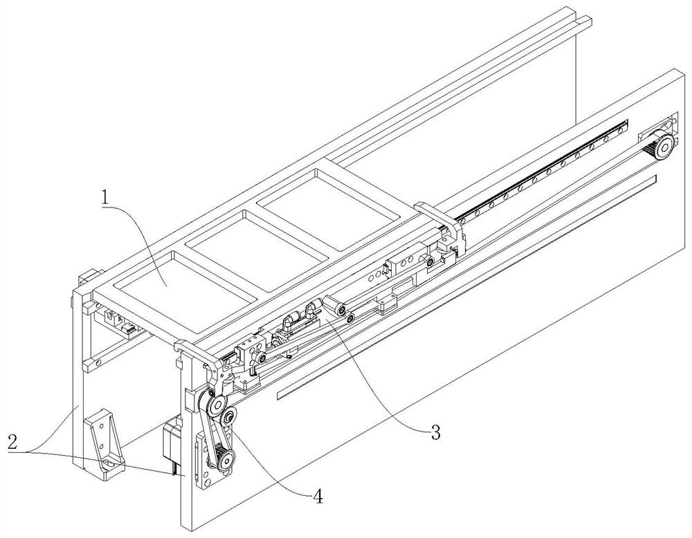 Tray conveying device