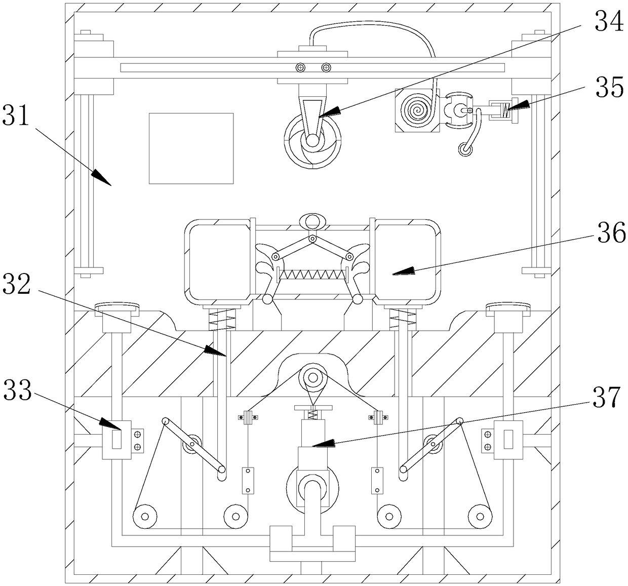 Cutting device for cutting tire component