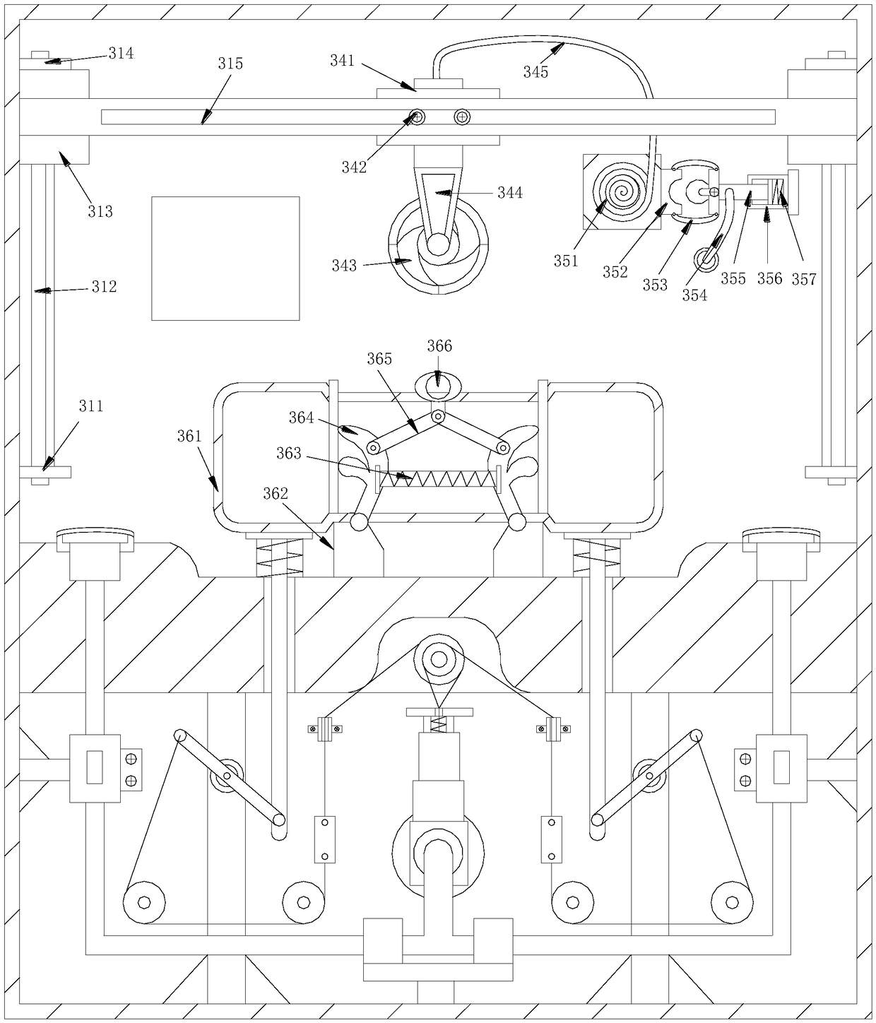 Cutting device for cutting tire component