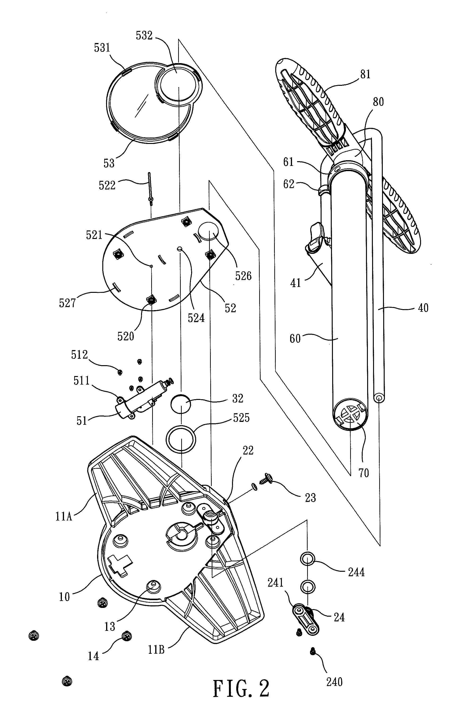 Air pump for measuring an air pressure