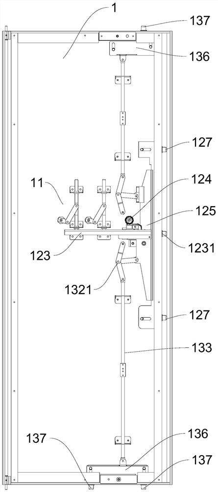 Double-person double-lock connecting rod mechanical device and poisonous anesthesia medicine cabinet